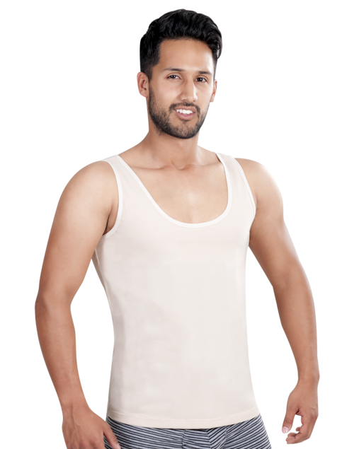 Diane And Geordi Geordi 3301 Powernet Compression Shapewear Tank Top For Men - Slimming Vest, Tummy Control, Made In Colombia