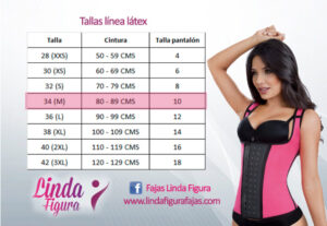 Tabla de tallas Fajas Linda Figura