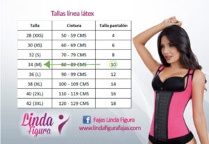 Talla de pantalon Fajas Linda Figura